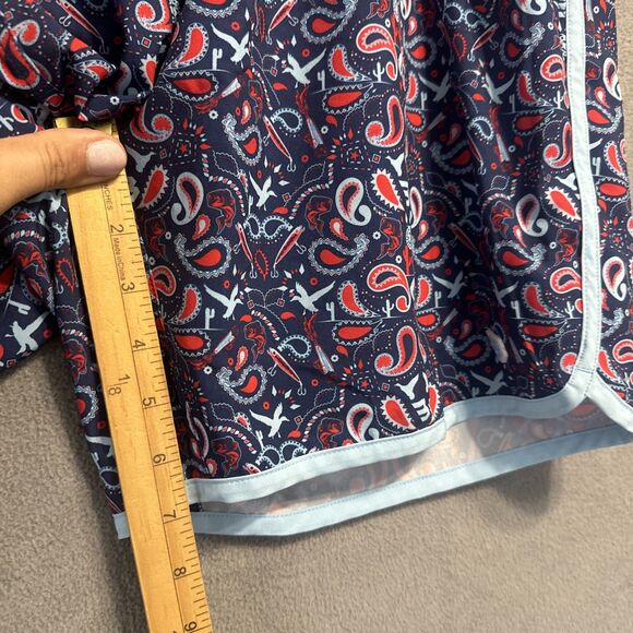 Burlebo Swim Trunks Mens 2XL Bandana Print 4 Way Stretch 6.5" Inseam Quick Dry - Picture 9 of 11